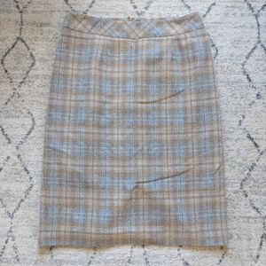 Plaid Wool Skirt